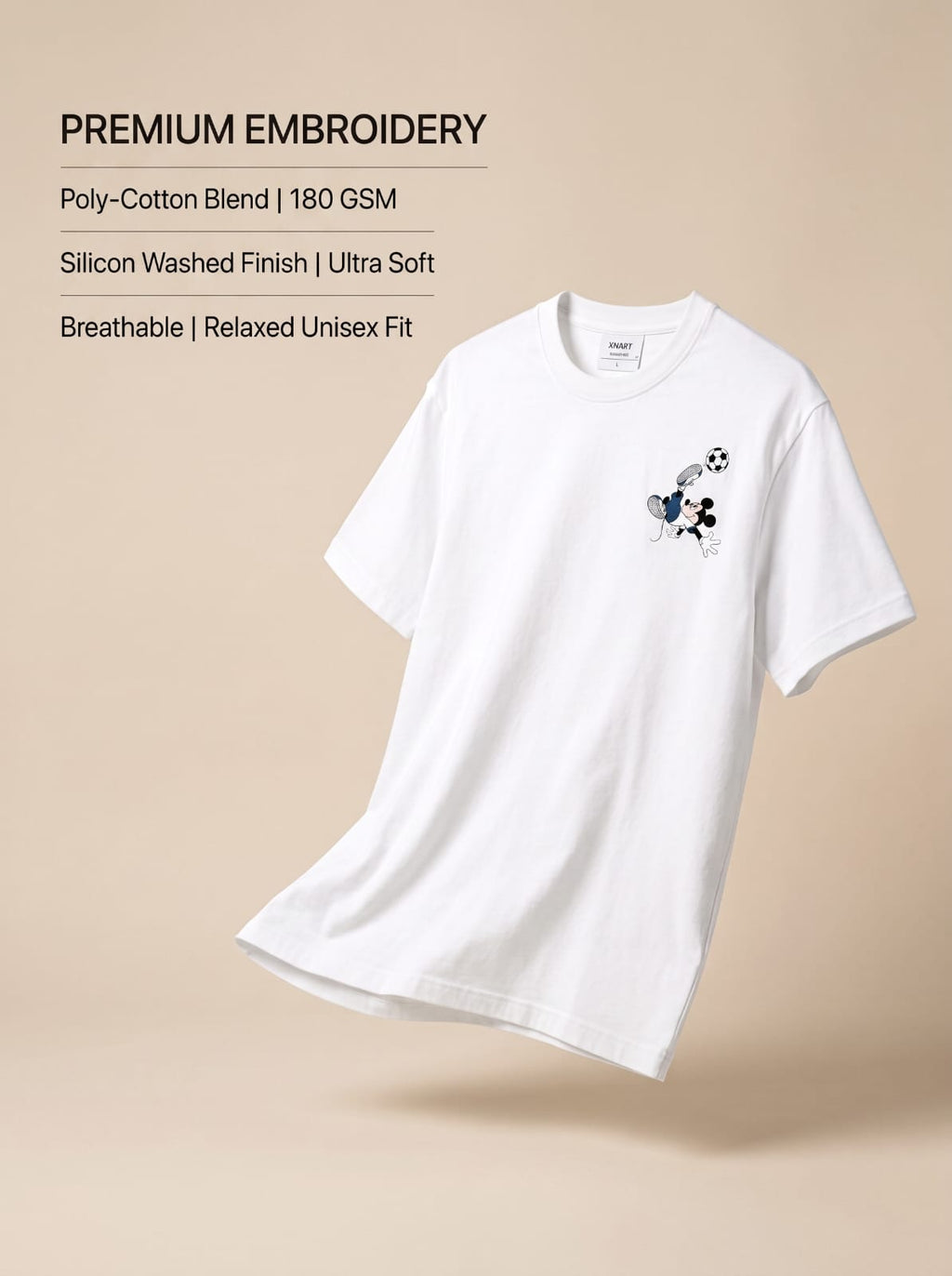Micky Mouse Embroidery T-Shirt