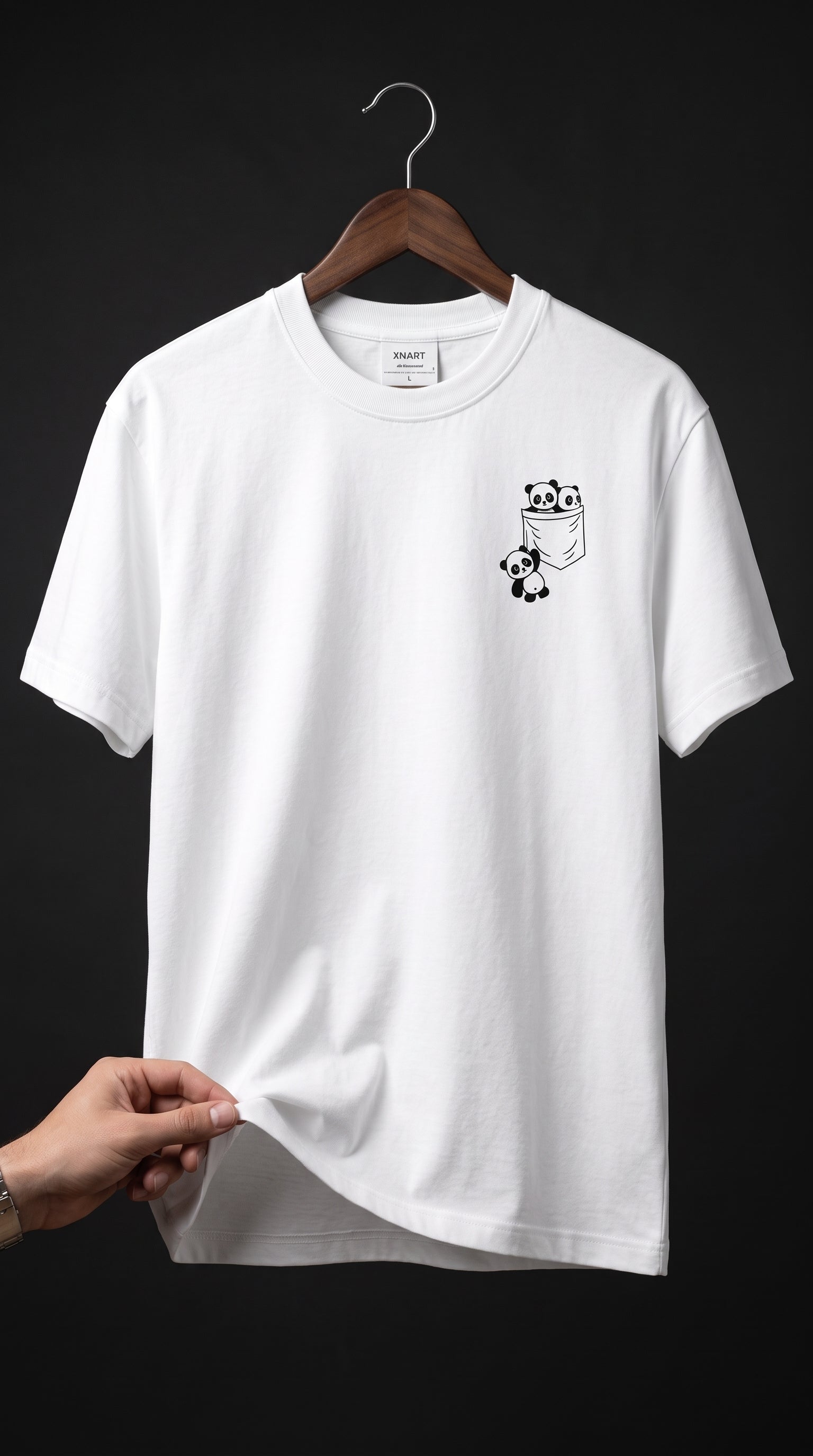 Panda Embroidery T-shirt