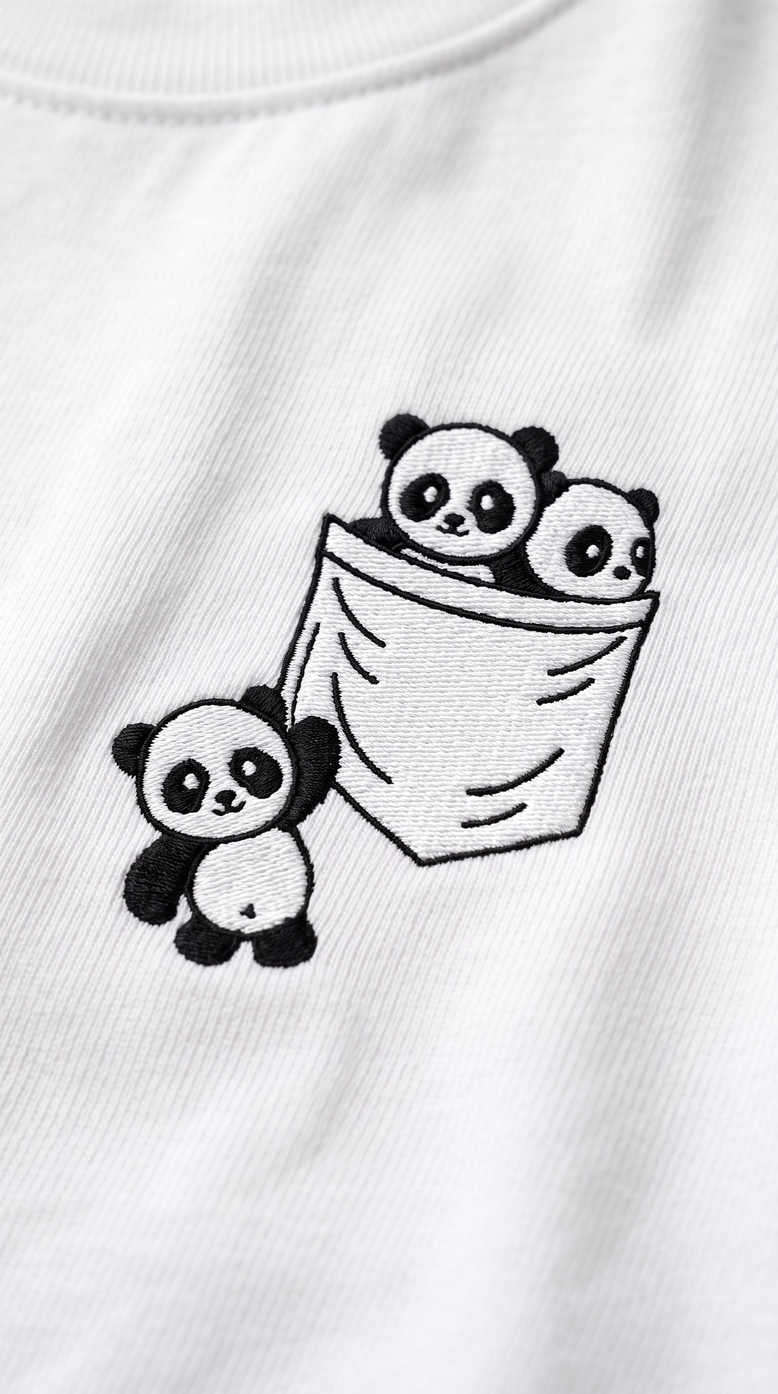Panda Embroidery T-shirt
